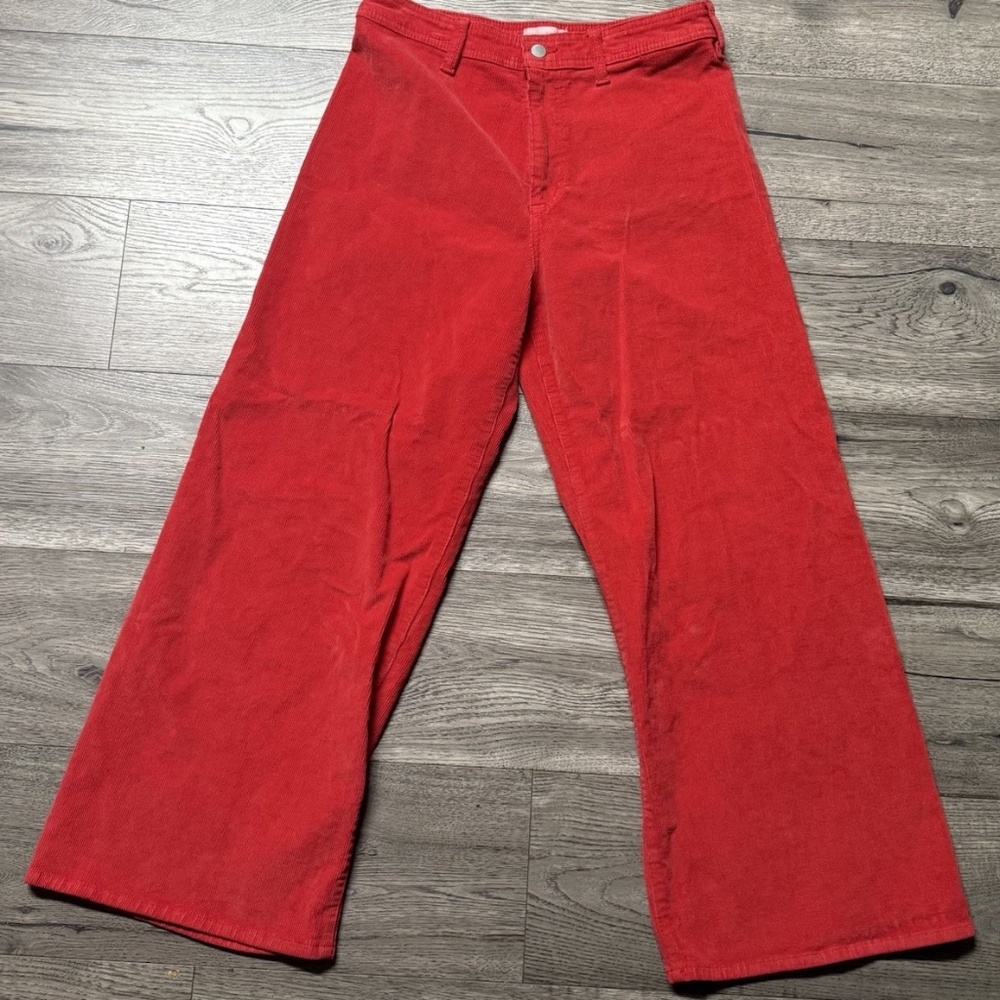 Universal Thread Wide Leg Corduroy Pants in Red